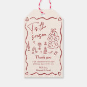 Tis the Season to be Married Thank You Geschenkanhänger (Rückseite)