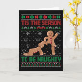 Tis The Season To Be Naughty Ugly Christmas Sweate Karte (Gelbe Blume)