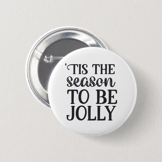 Tis The Season To Be New Year Celebration Retro Cl Button (Vorne & Hinten)