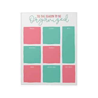 Tis the Season to be Organized Christmas Planner Notizblock
