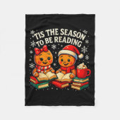 ’tis The Season To Be Reading Book Lover Design Fleecedecke (Vorderseite)