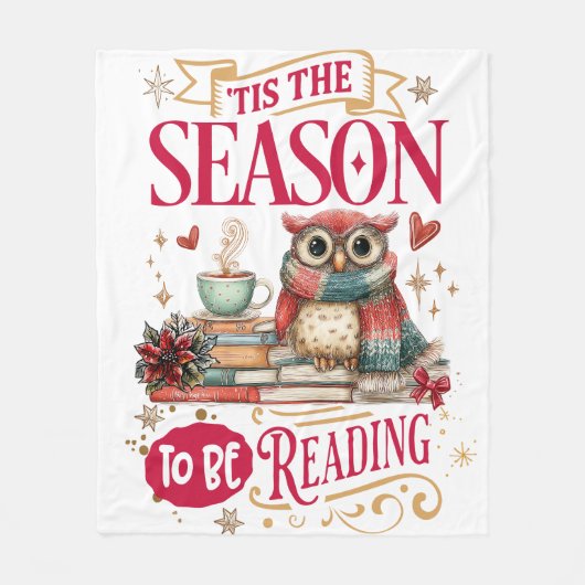 'Tis The Season to Be Reading Fleecedecke (Vorderseite)