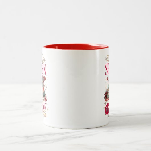 'Tis The Season to Be Reading Zweifarbige Tasse (Mittel)