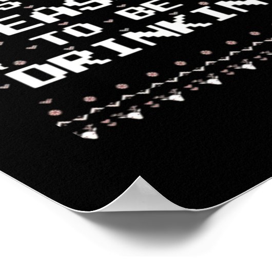 Tis The Season To Drinkin Funny Christmas Trendy S Poster (Ecke)