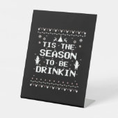 Tis The Season To Drinkin Funny Christmas Trendy S Sockelschild (Vorderseite)