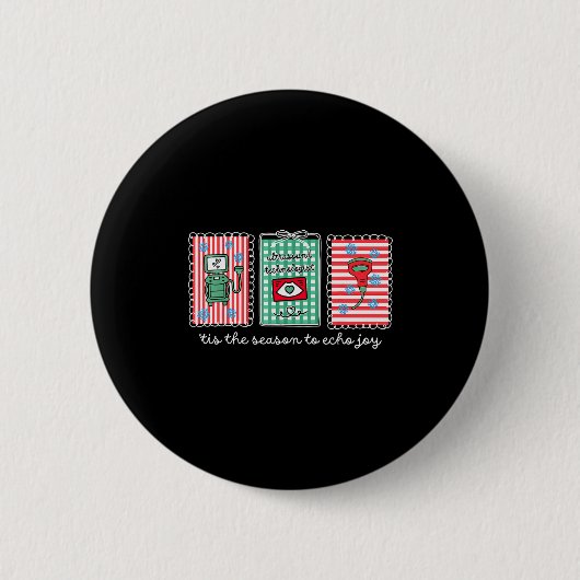 Tis The Season To Echo Joy Christmas Stamp Ultraso Button (Vorderseite)