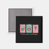 Tis The Season To Echo Joy Christmas Stamp Ultraso Magnet (Vorderseite/Rückseite)