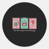 Tis The Season To Echo Joy Christmas Stamp Ultraso Runder Aufkleber (Vorderseite)