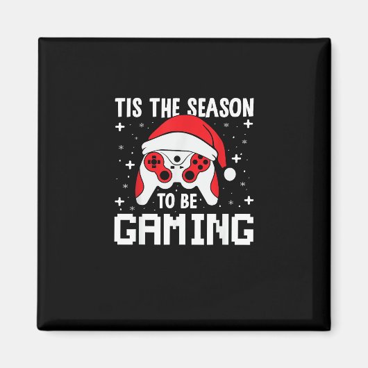 Tis The Season To Gaming Christmas Gamer Heartbeat Magnet (Vorne)