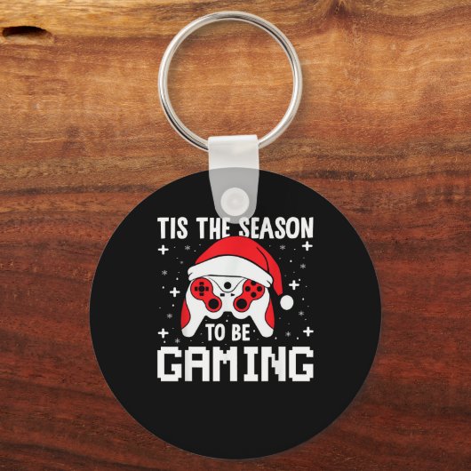 Tis The Season To Gaming Christmas Gamer Heartbeat Schlüsselanhänger (Vorderseite)
