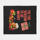 Tis The Season To Merry Aesthetic Unique Fleecedecke (Vorderseite (Horizontal))