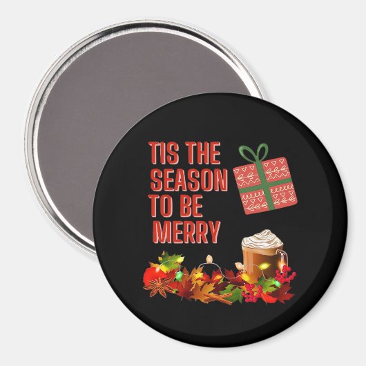 Tis The Season To Merry Aesthetic Unique Magnet (Vorderseite/Rückseite)