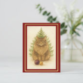 Tis the Season to Purr — Personalized Maine Coon Postkarte (Stehend Vorderseite)