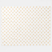 Tis' The Season To Sparkle Christmas Bow Gold Fleecedecke (Vorderseite (Horizontal))