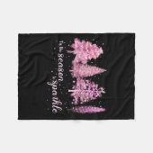 Tis The Season To Sparkle Christmas Tree Xmas Wome Fleecedecke (Vorderseite (Horizontal))