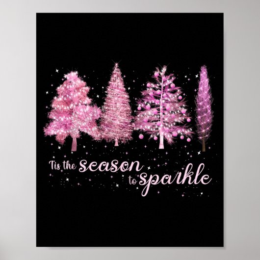 Tis The Season To Sparkle Christmas Tree Xmas Wome Poster (Vorne)