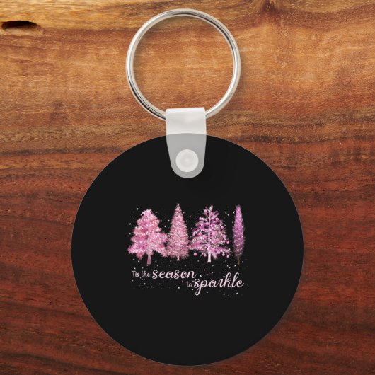 Tis The Season To Sparkle Christmas Tree Xmas Wome Schlüsselanhänger (Vorderseite)