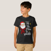 Tis The Season To Sparkle Cute Santa Christmas T-Shirt (Vorne ganz)