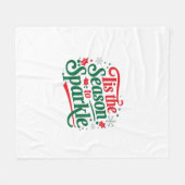 Tis The Season To Sparkle Fleecedecke (Vorderseite (Horizontal))