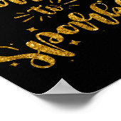 Tis The Season To Sparkle Gold Faux Glitter Poster (Ecke)