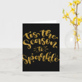 Tis The Season To Sparkle Gold Faux Glitter T Shir Karte (Gelbe Blume)