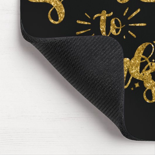 Tis The Season To Sparkle Gold Faux Glitter T Shir Mousepad (Ecke)