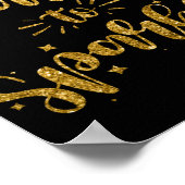 Tis The Season To Sparkle Gold Faux Glitter T Shir Poster (Ecke)