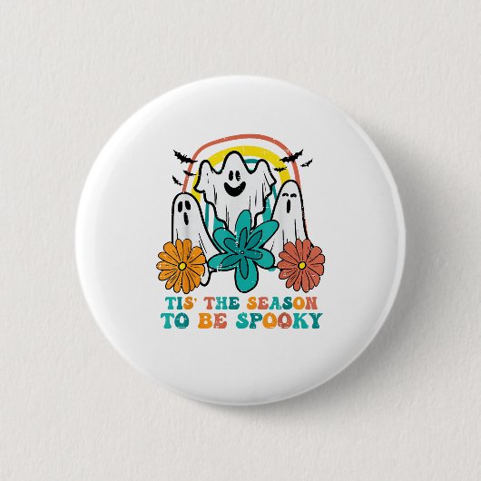 Tis The Season To Spooky Retro Halloween Women Button (Vorderseite)