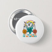 Tis The Season To Spooky Retro Halloween Women Button (Vorne & Hinten)