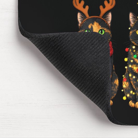 Tis The Season Tortoiseshell Cat Christmas Santa  Mousepad (Ecke)