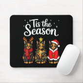 Tis The Season Tortoiseshell Cat Christmas Santa Mousepad (Mit Mouse)