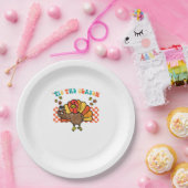 Tis The Season Turkey Coffee Thanksgiving Fall Men Pappteller (Party)