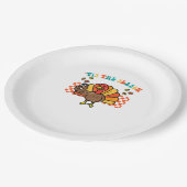 Tis The Season Turkey Coffee Thanksgiving Fall Men Pappteller (Schrägansicht)