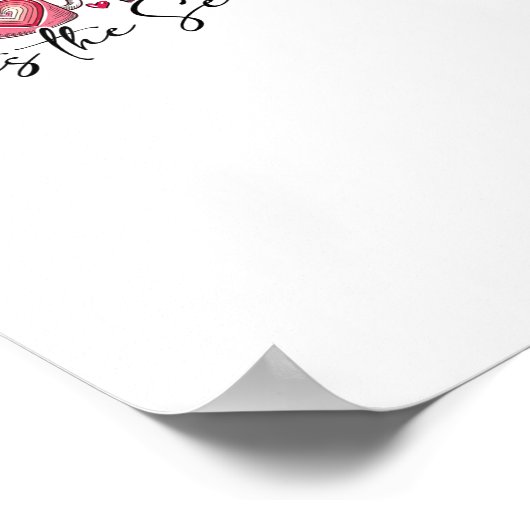 Tis The Season Valentines Day Coffee Drink Valenti Poster (Ecke)