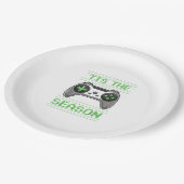 Tis The Season Video Games Christmas Xmas Gamer Pappteller (Schrägansicht)