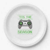 Tis The Season Video Games Christmas Xmas Gamer Pappteller (Vorderseite)