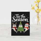 Tis The Season Whale Shark Christmas Santa Karte (Gelbe Blume)