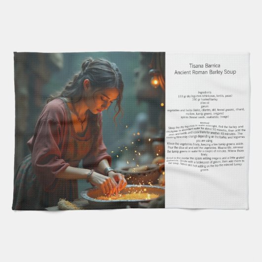 Tisana Barrica Ancient Roman Gerste Soup Teetuch Geschirrtuch (Horizontal)