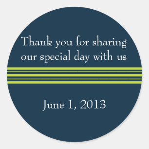 Tisbury - Marine und Green - Round Sticker