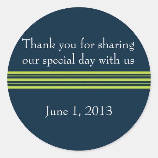 Tisbury - Marine und Green - Round Sticker (Vorderseite)