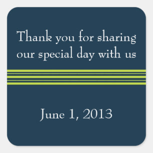 Tisbury - Marine und Green - Square Sticker