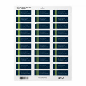 Tisbury - Navy Green White - Rücksendeadresse Labl (Vorne)