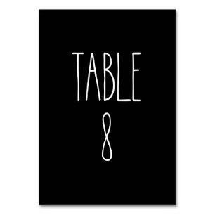 Tisch 8 Rae Dunn Keramik Schwarz Tischkarte Tischnummer