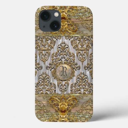 Tisch barockes Monogramm 6/6s stark Case-Mate iPhone Hülle (Rückseite)
