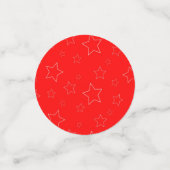 Tisch Confetti mit grünen und roten Sternen Konfetti (Klein Vorderseite)