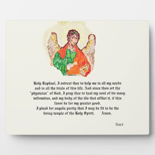 Tisch Easel & Leinwand: Archangels, Raphael Fotoplatte (Vorderseite)