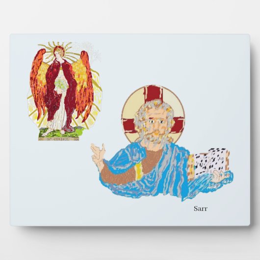 Tisch Easel & Leinwand : Archangels , Uriel und Je Fotoplatte (Vorderseite)