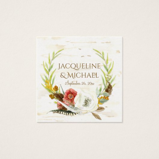 Tisch Escort Fall Leaf Wreath Floral BOHO (Vorderseite)