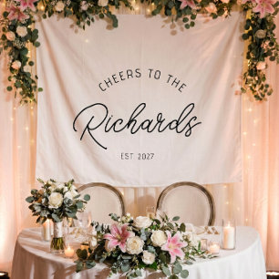 Tisch für Brautpaar - Individuelles Hochzeitsschil Wandteppich