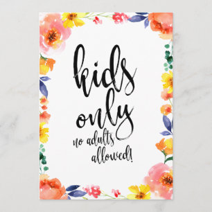 Tisch für Kinder Erschwingliches Florales Boho-Hoc Einladung